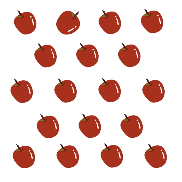 红色水果苹果免抠图元素