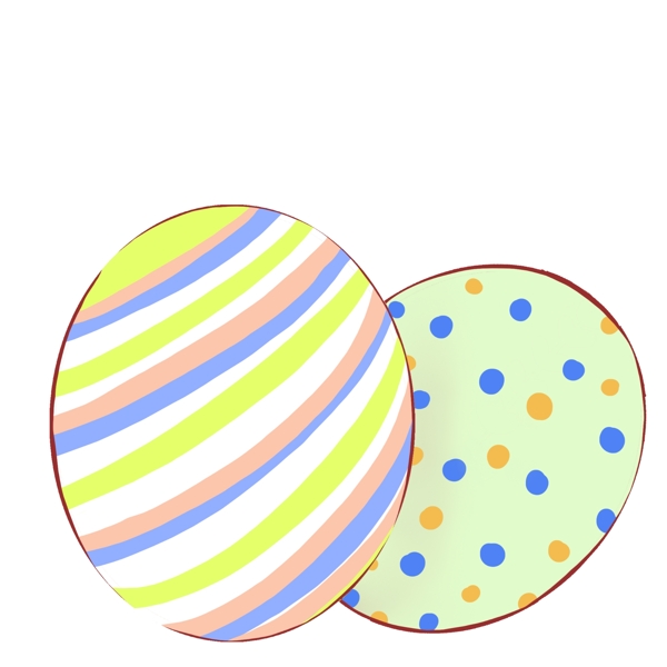 圆点彩色复活节插图