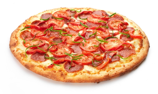 披萨美味食物蔬菜馅饼西红柿香菜素材