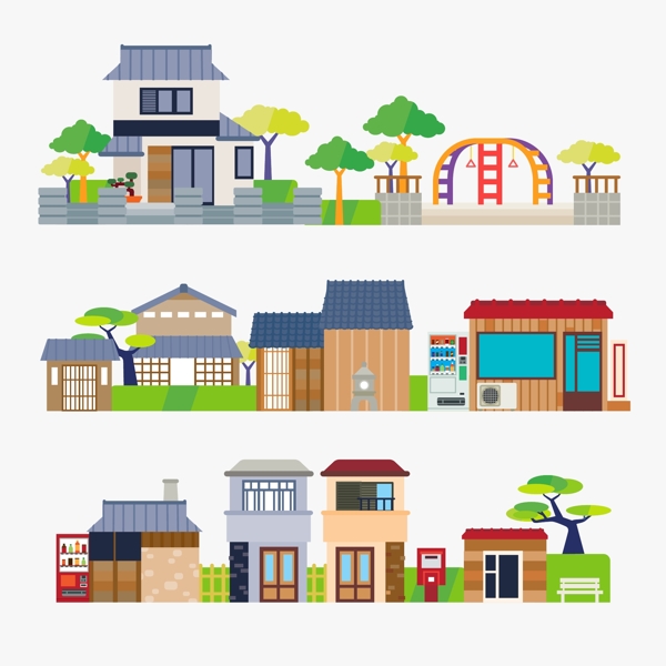 中国传统建筑插画