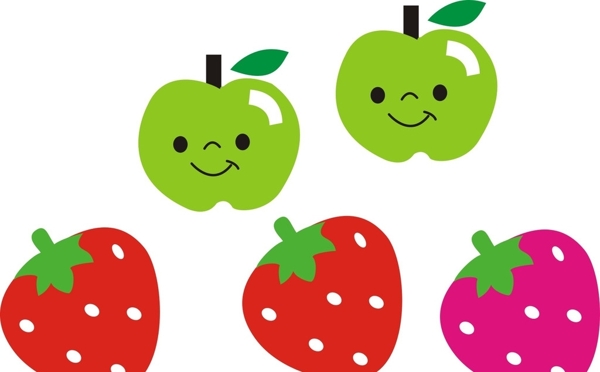 卡通苹果草莓