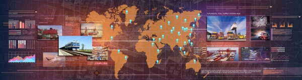 世界地图大数据信息图表界面