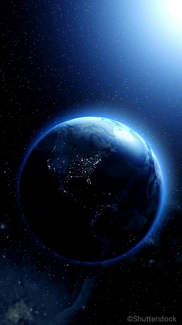 蓝色创意科技星球唯美星空背景
