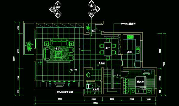 CAD之复式住宅