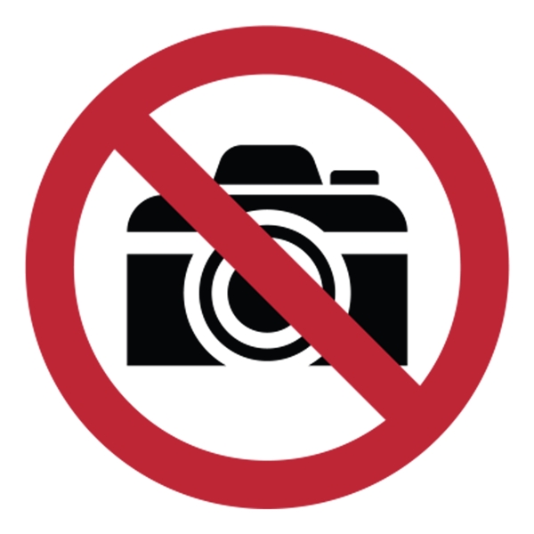公共场合禁止图标禁止拍照