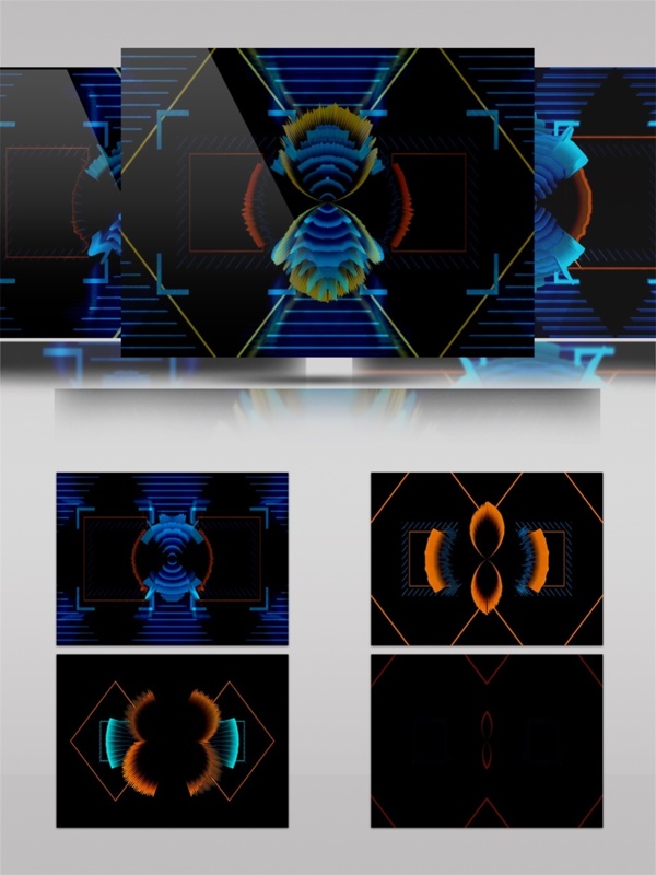 蓝光神经方格动态视频素材