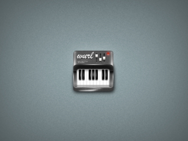 app按钮精致写实钢琴调音器ICON