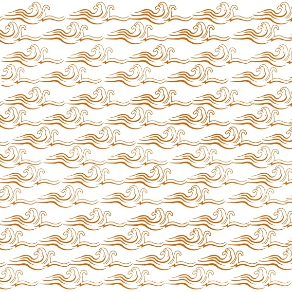 金色海浪纹中国传统纹理底纹