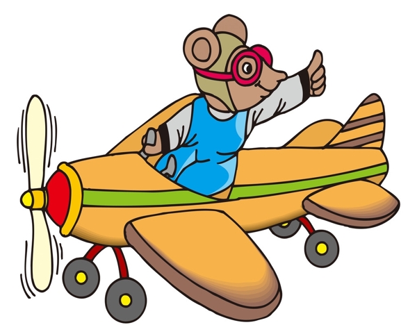 卡通飞机老鼠图片
