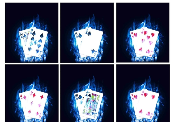 火焰扑克牌
