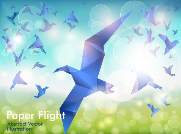 飞翔的纸鹤图片