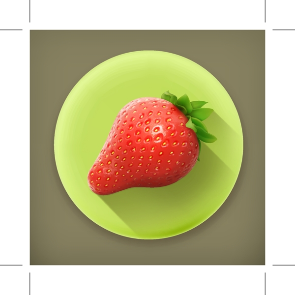 草莓水果图标