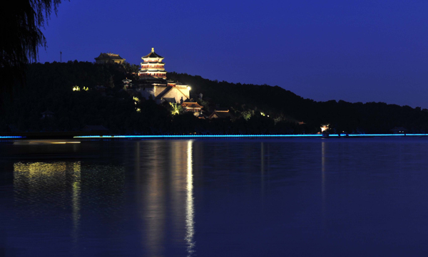 北海夜景图片