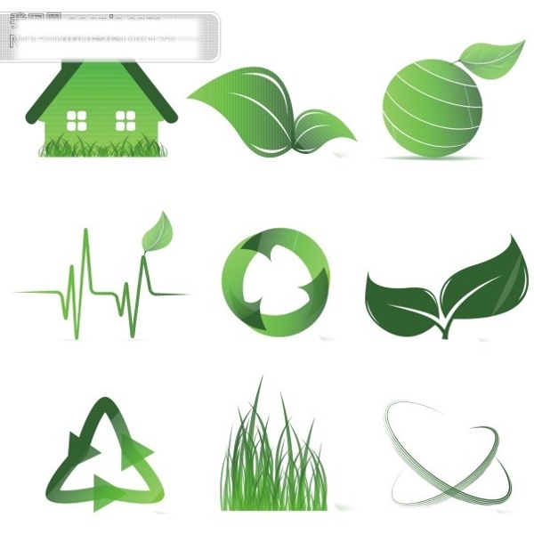 绿色环保图标系列矢量素材