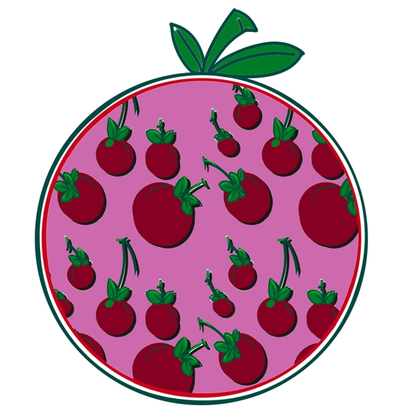 一盘子的水果樱桃红色系列