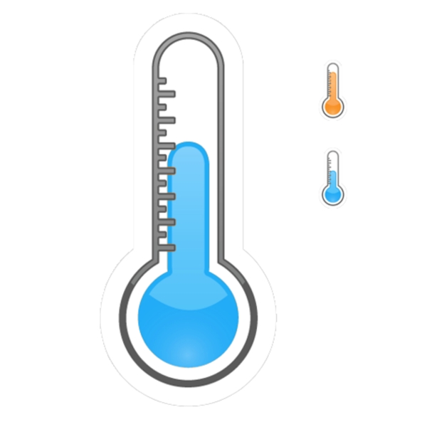 卡通温度计冷热