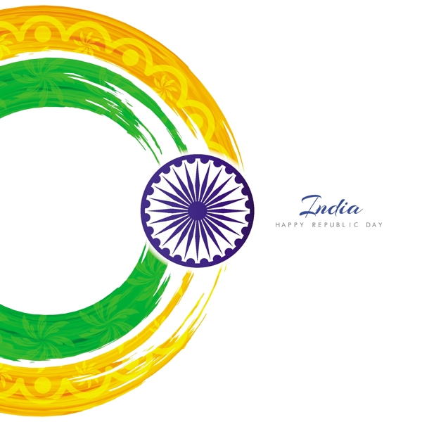 艺术圆印度国旗设计