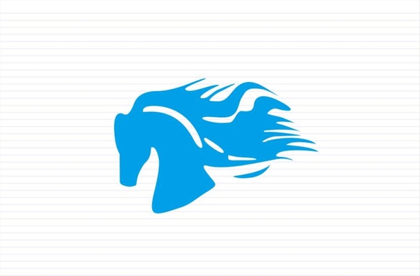 马头马马鬃标志图案logo