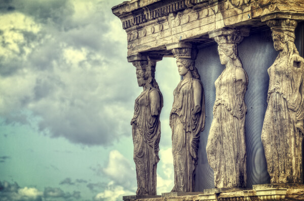 厄瑞克忒翁神庙女神柱图片