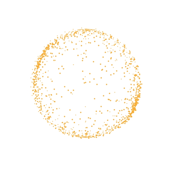 金色点聚集的圆形