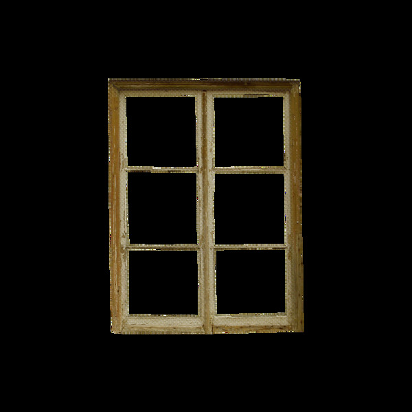 手绘木质窗户元素