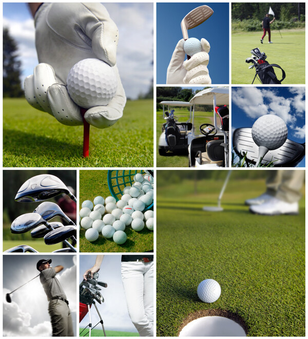 高尔夫球与运动员图片