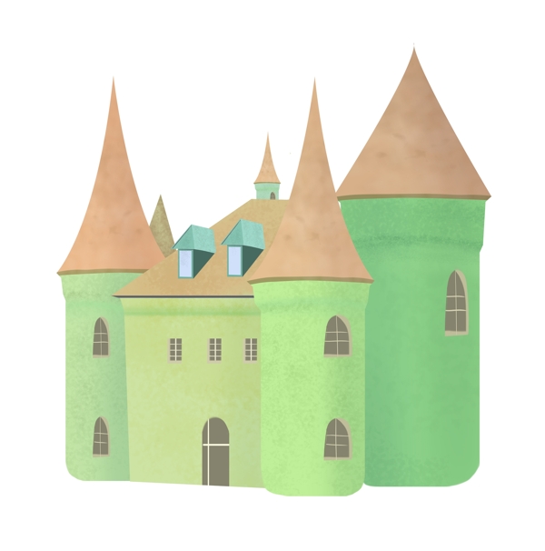 绿色城堡建筑