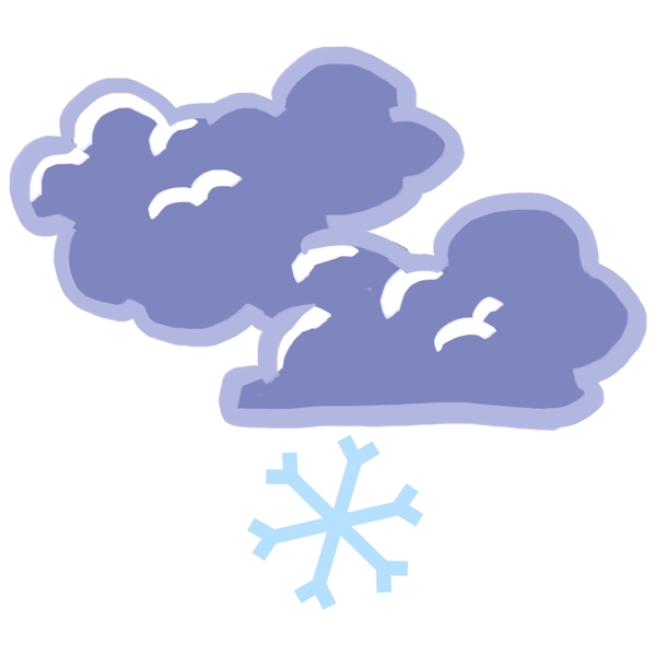 小雪天气图标插画