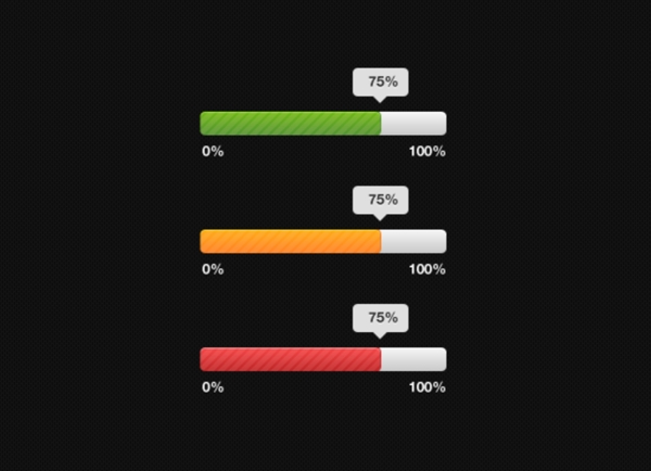 3华丽的色彩的UI进度条设置PSD