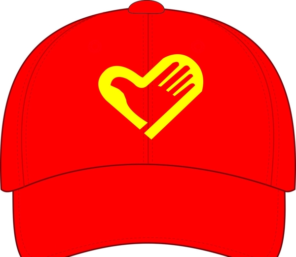 红色志愿者帽子12