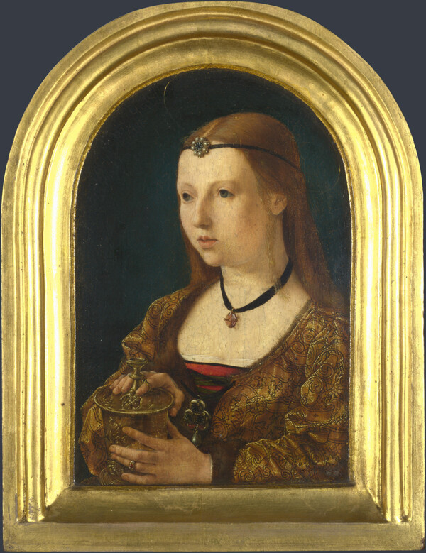 女性肖像装饰油画图片