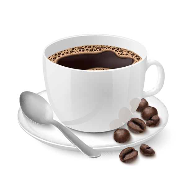 咖啡与咖啡豆背景