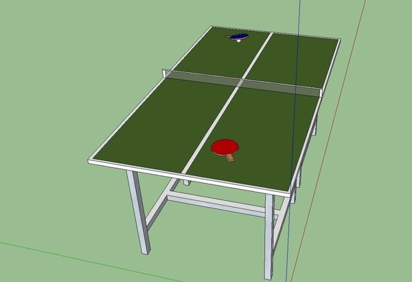 乒乓球桌模型