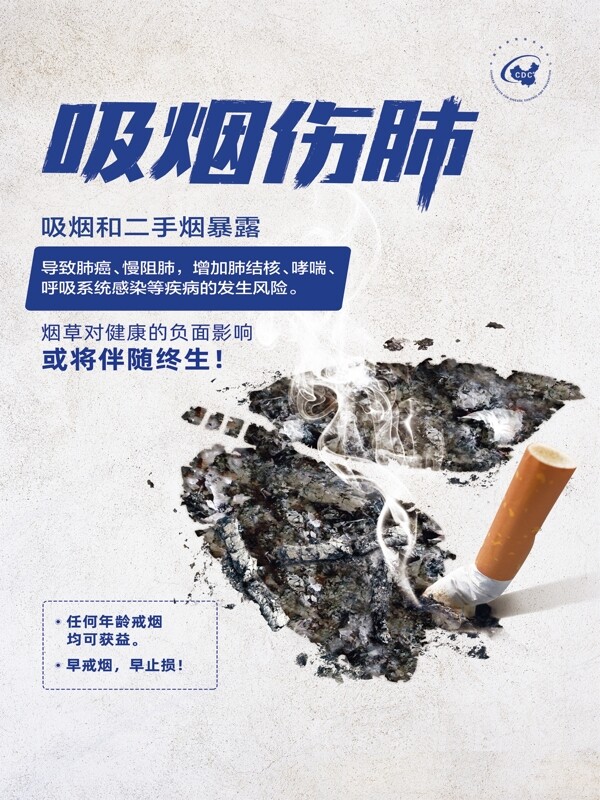 吸烟伤肺图片