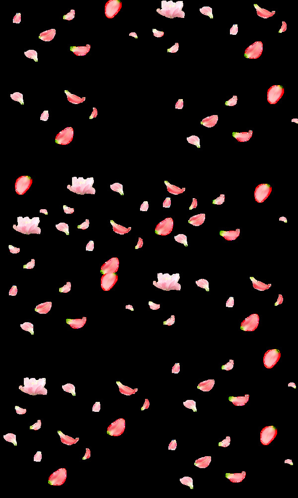 粉色漂浮花瓣png元素素材