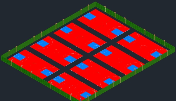 篮球场CAD设计图