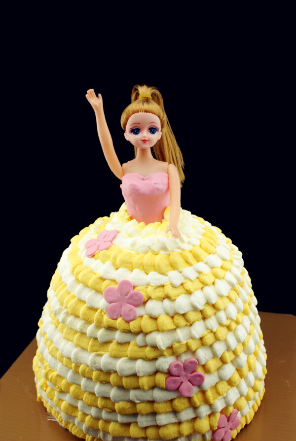 芭比娃娃生日蛋糕图片