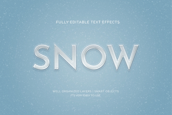 字体样式雪景效果