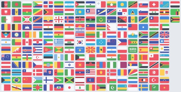 世界杯各国国旗PSD分层素材