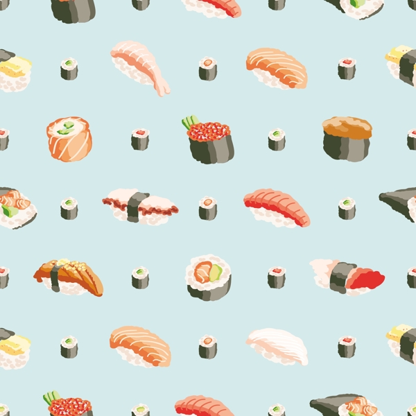 寿司美食图案
