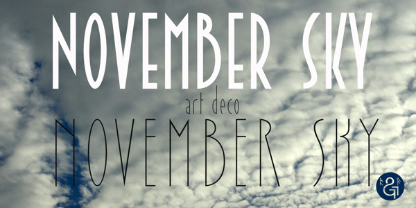 十一月的天空展示字体