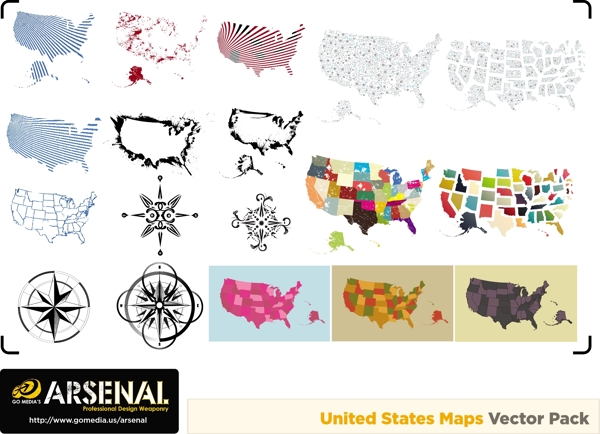 地图的炫彩美国模块