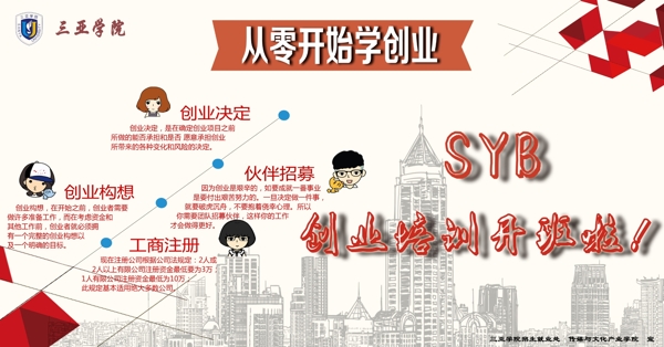 SYB创业简洁创意宣传海报