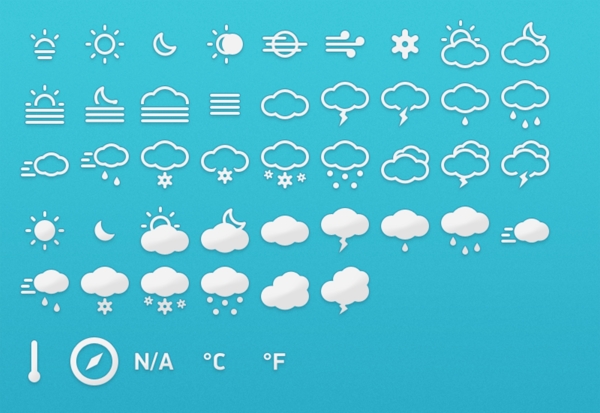 网页天气图标图片