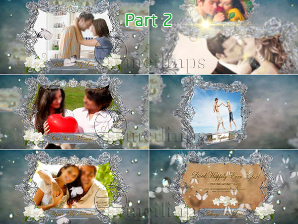 华丽水晶画框中甜蜜的婚礼相册AE模板2
