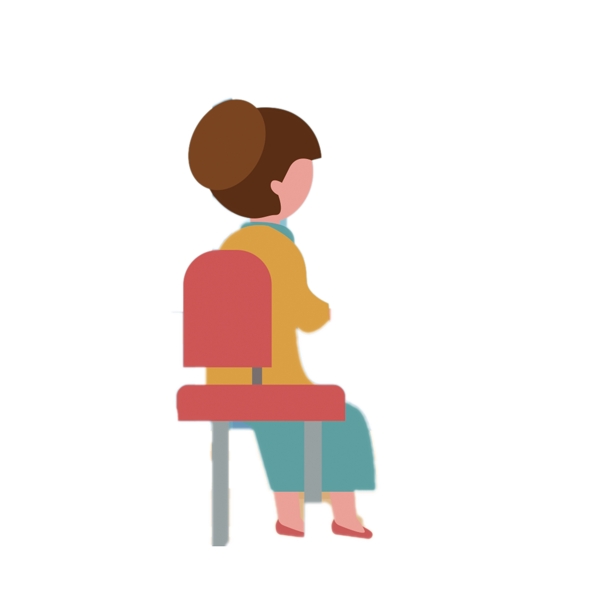 一个女人正坐在椅子上