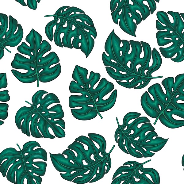 热带植物装饰图案