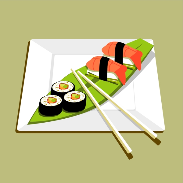 美味的日本寿司矢量素材