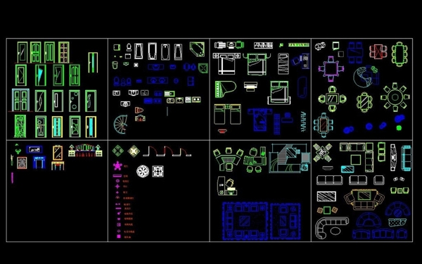 CAD家具常用模型图片