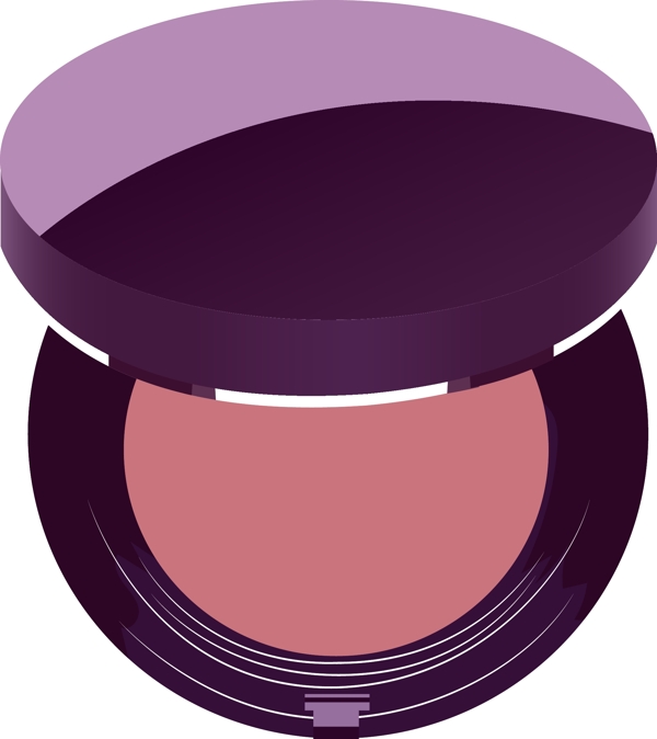 紫色圆形化妆盘